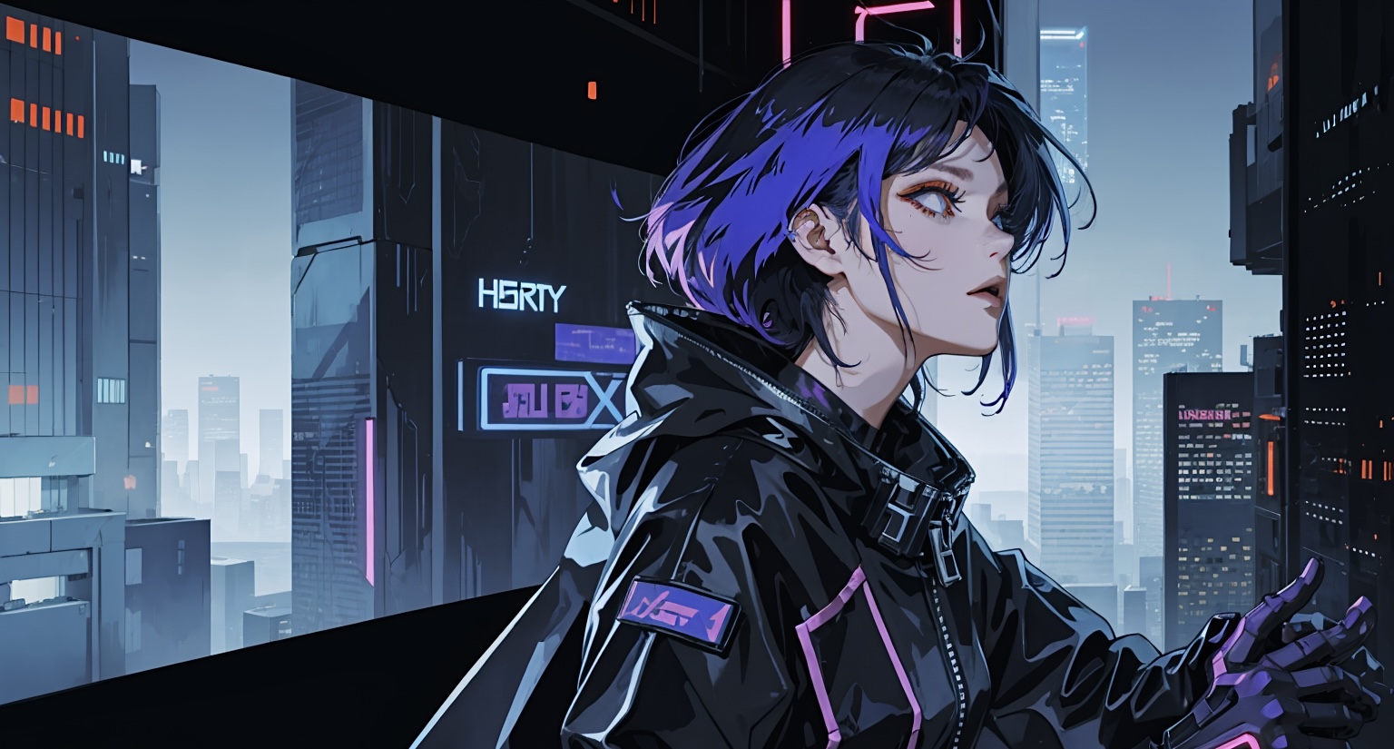 Cyberpunk, fantasy, futuristic wallpaper