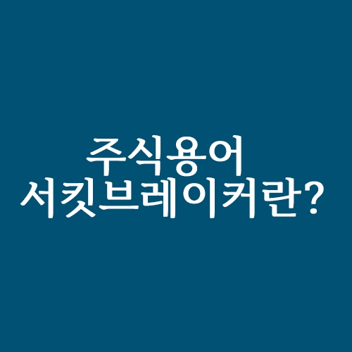  주식용어 서킷 브레이커란?
