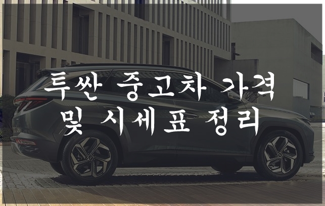 투싼 중고차 가격 및 시세표 정리 투싼 중고차 가격 및 시세표 정리