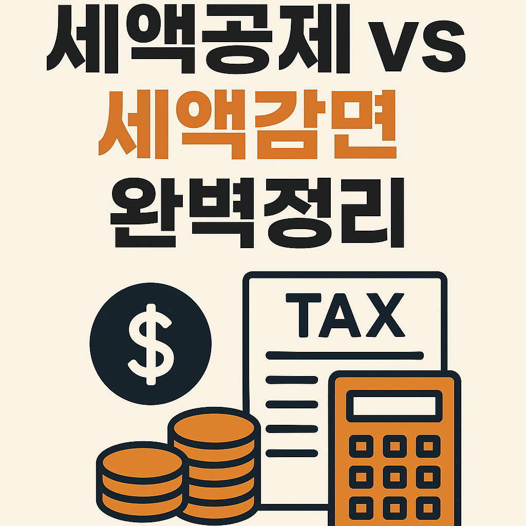 세액공제와 세액감면 완벽정리 포스터