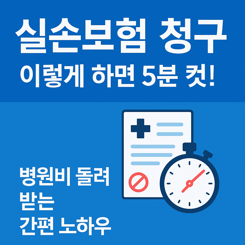 실손보험 청구, 이렇게 하면 5분 컷!