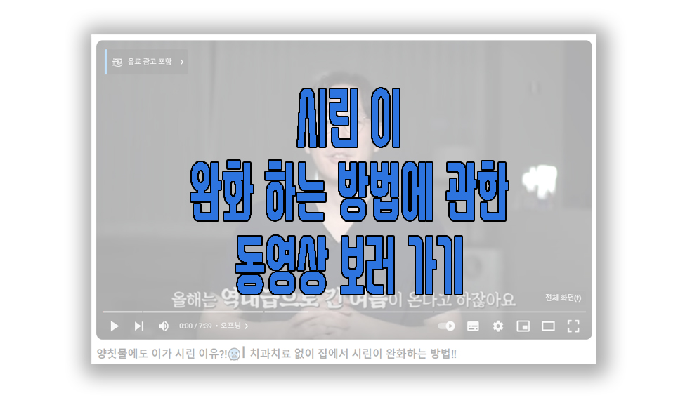 시린 치아 관리에 관한 동영상 보러 가기