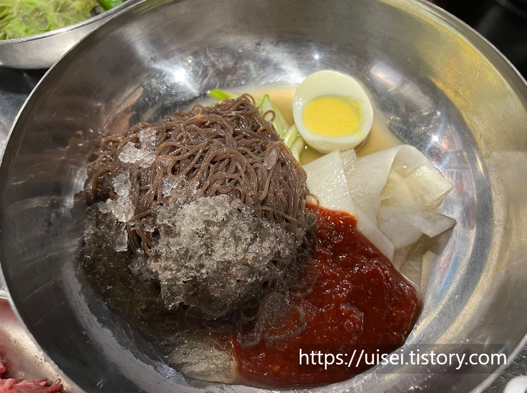 동적깡통구이 비빔냉면