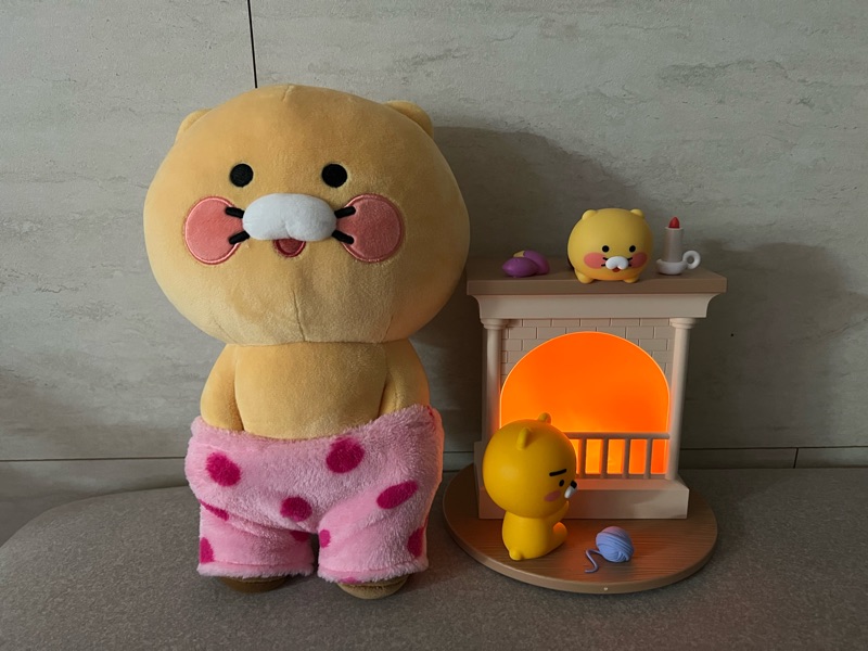  카카오프렌즈 춘식이 인형&벽난로 불멍 무드등