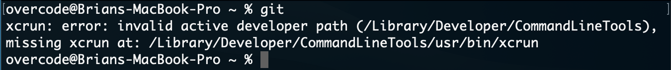 Phpstorm] Cannot Run Git - Xcrun: Error: Invalid Active Developer Path  (/Library/Developer/Commandlinetools), Missing Xcrun At: /Library/Developer/Commandlinetools/Usr/Bin/Xcrun  - Overcode