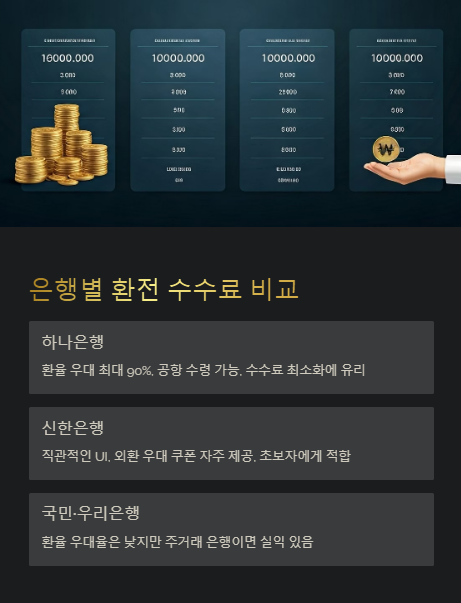 은행별 환전 수수료 비교