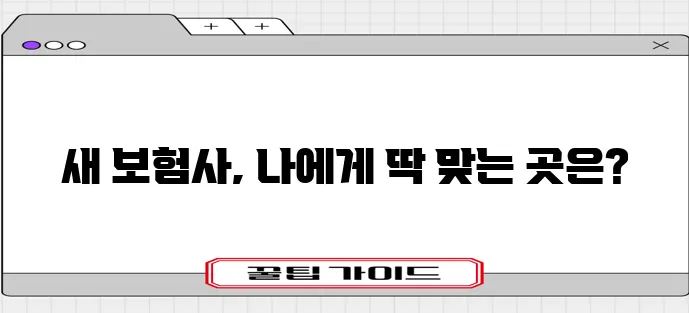 신규 보험사 종류 및 추천 사항 확인하기