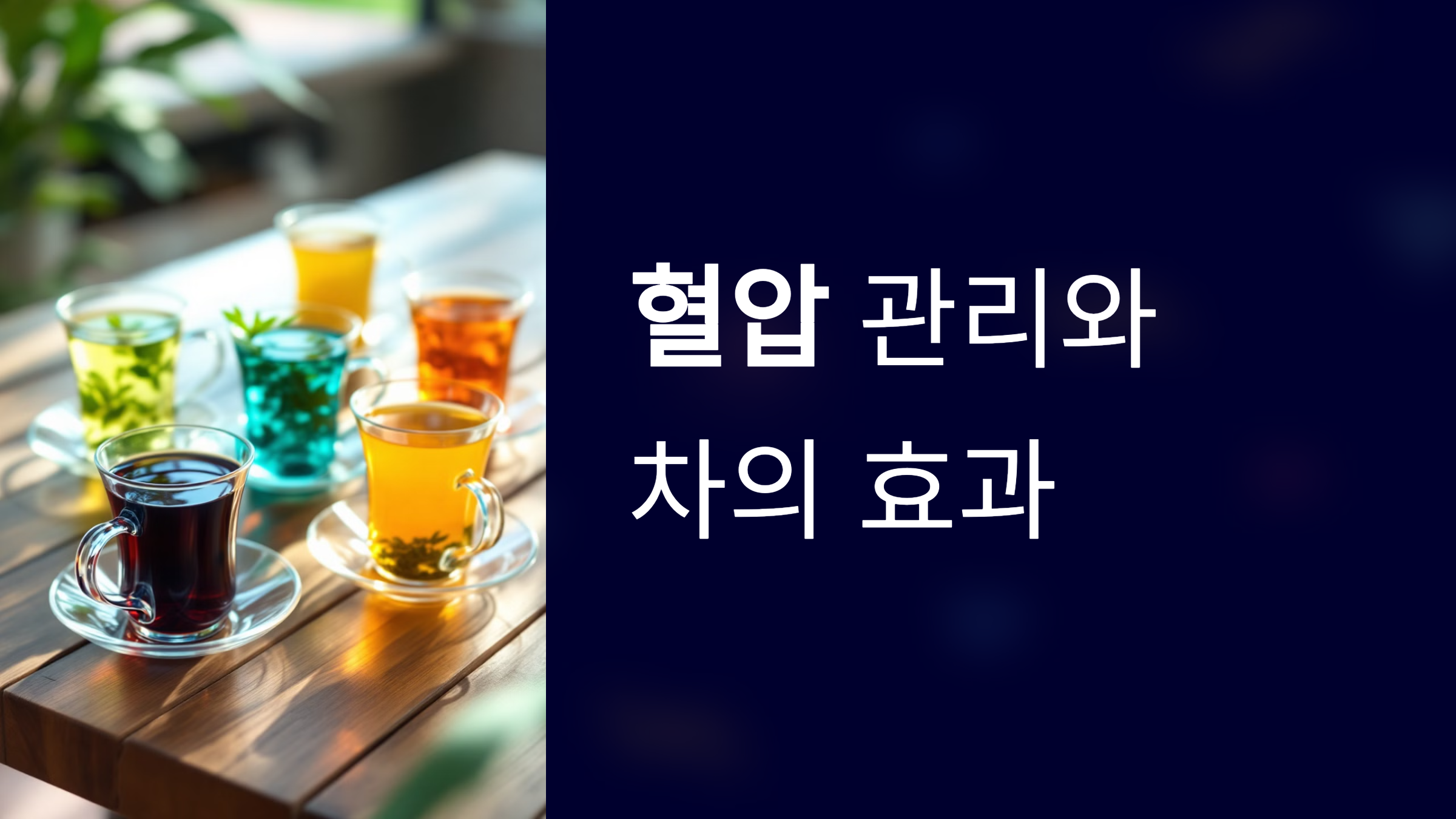 혈압 관리와 차의 효과 PPT 이미지