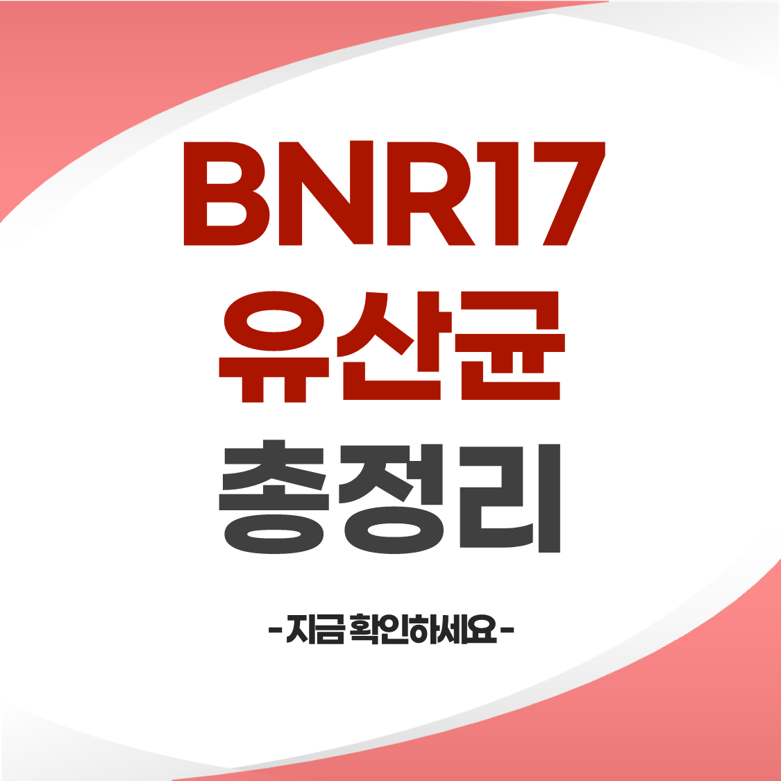 BNR 17 유산균