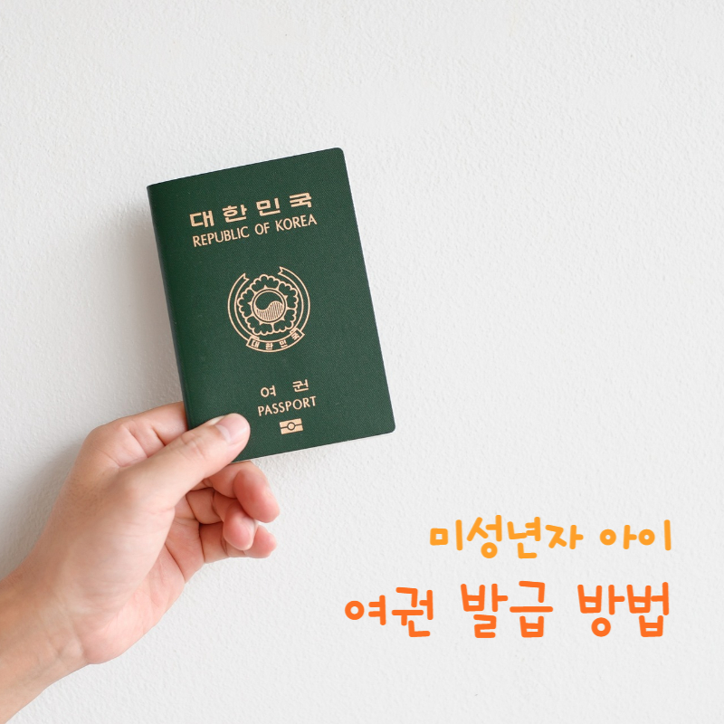 미성년자 여권 발급 방법