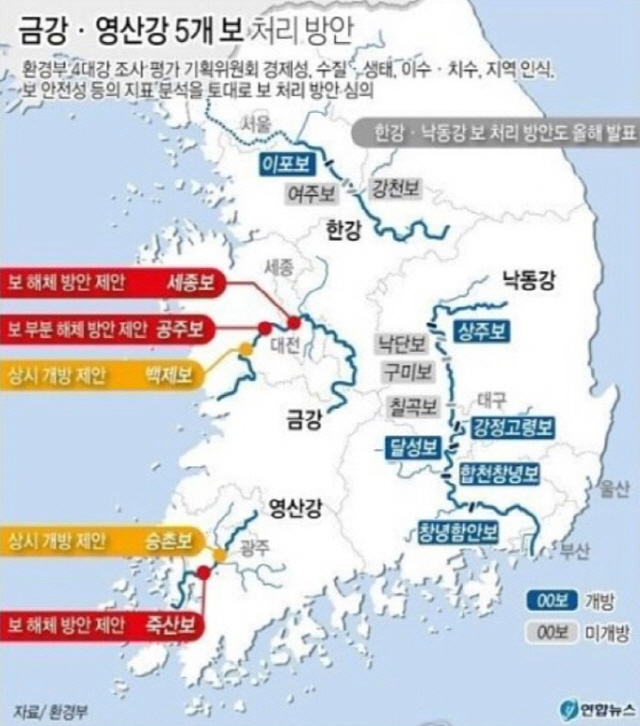 충격! 좌파 단체들, 4대강 보 해체 결정 “평가단서 이 사람 빼라”