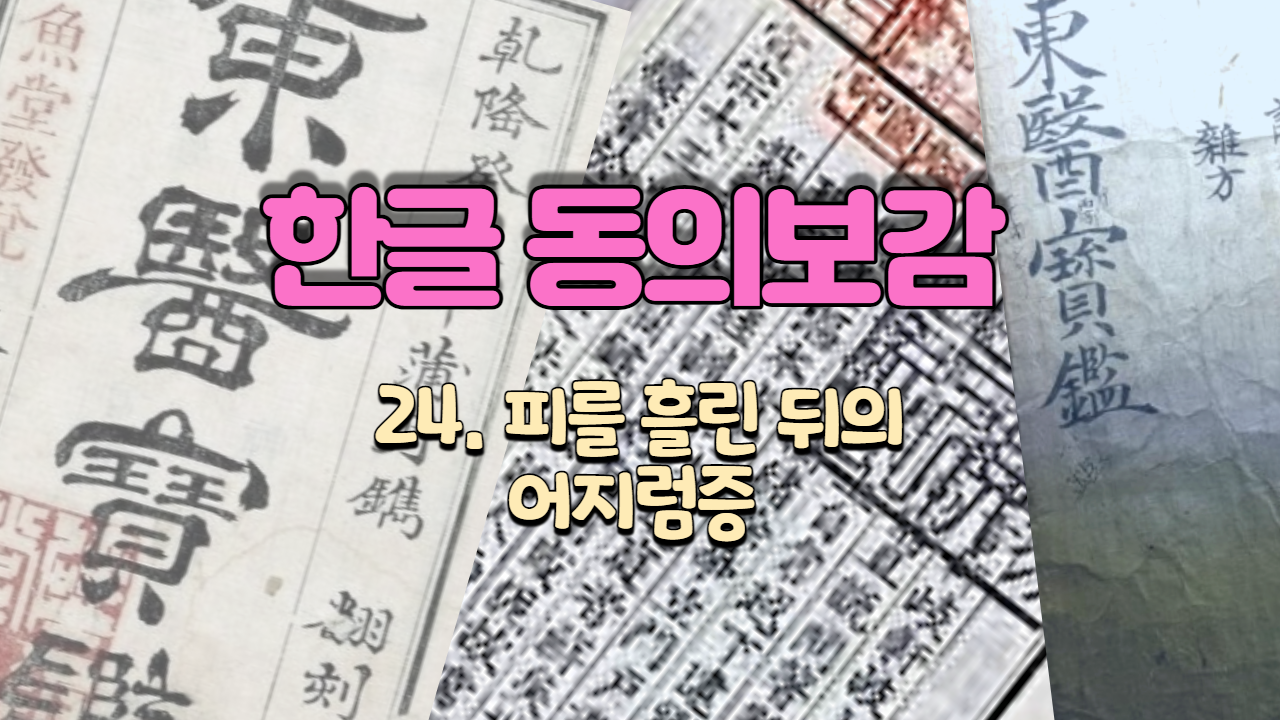  24. 피를 흘린 뒤의 어지럼증 ( 내경편 혈 )