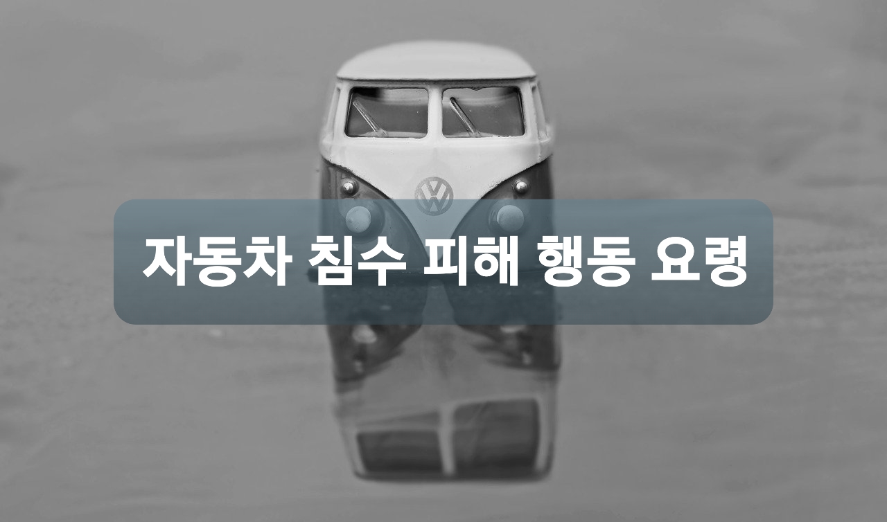  자동차 침수 보상 보험과 행동 요령에 대해 알아보자