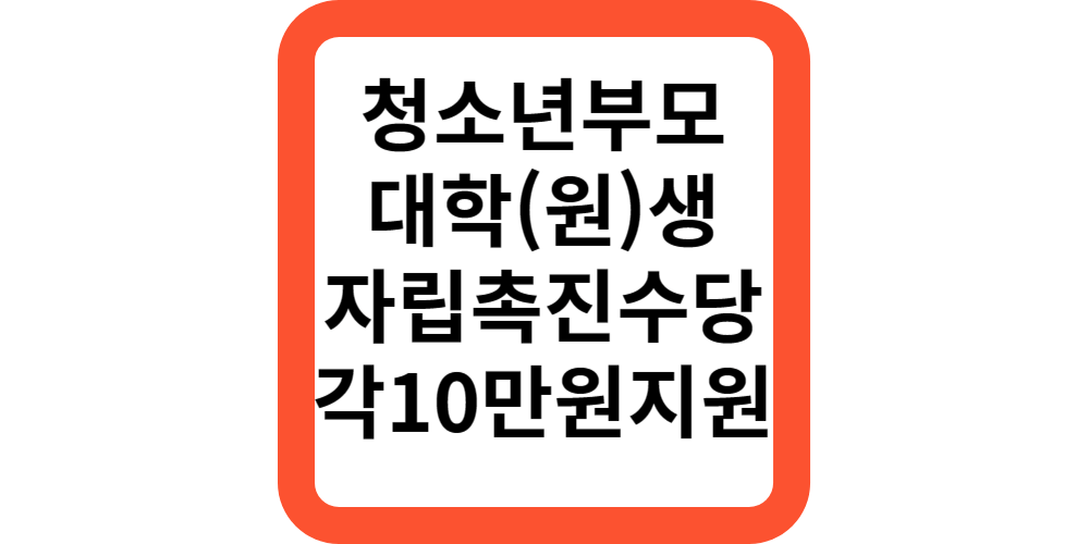  청소년부모,학생부모 자립촉진수당 지원(정부패키지정리)