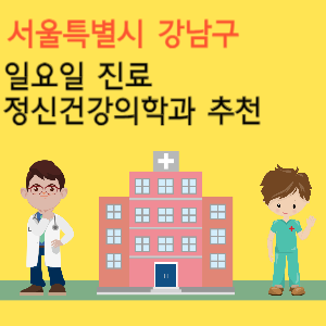서울 강남구 일요일 진료 정신건강의학과 추천