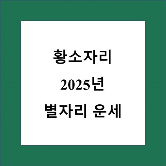 황소자리 2025년 운세 제목 상자