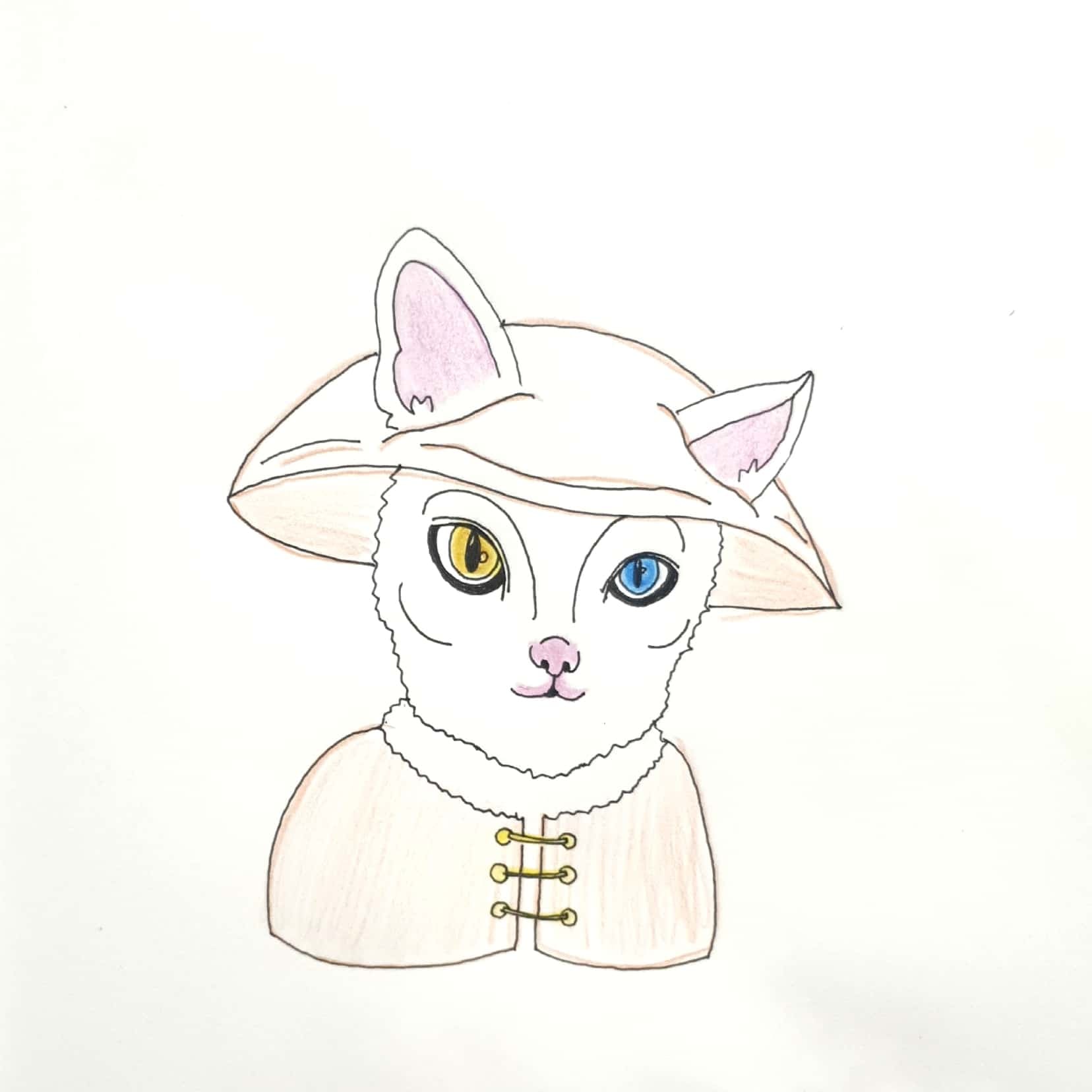  ODD Eye Cat 오드 아이 고양이 / 일러스트 그림 드로잉 / 동물화 그리기