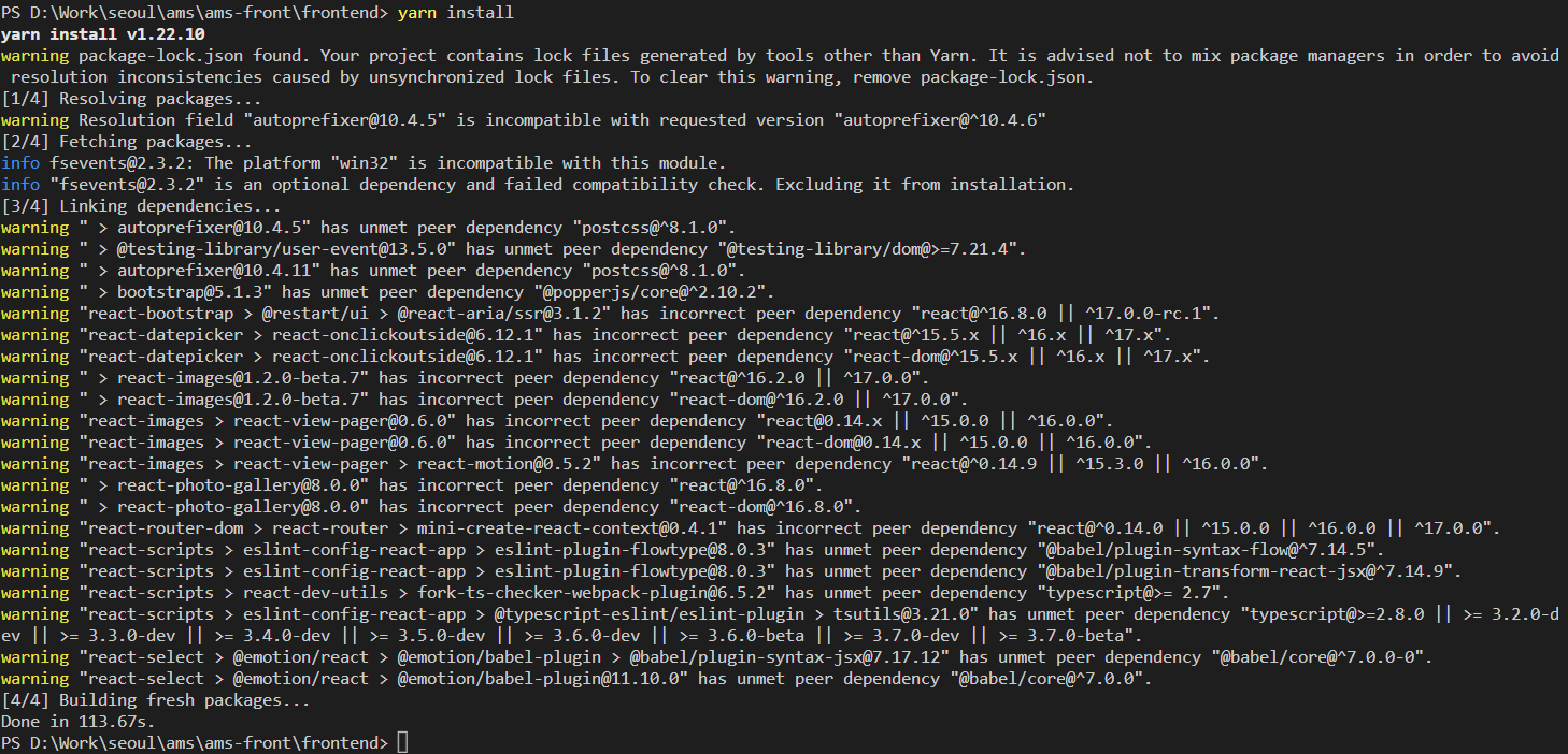yarn install error Unexpected token \u0000 in JSON at position