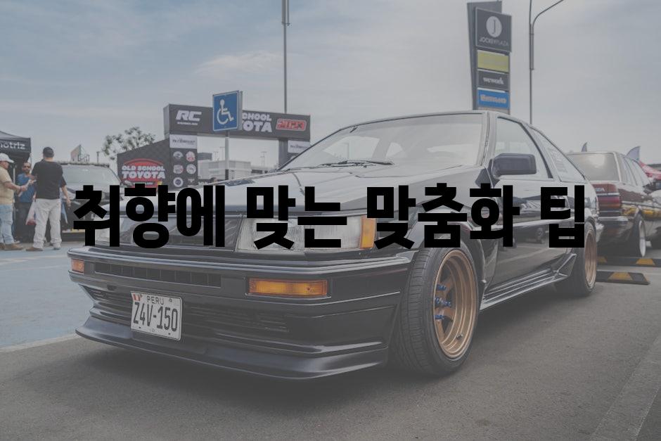 취향에 맞는 맞춤화 팁