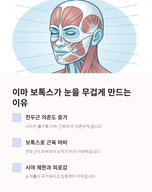 이마 보톡스가 눈을 무겁게 만드는 이유