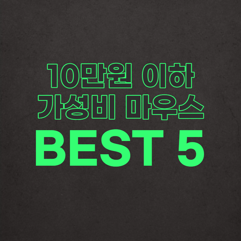  10만원 이하 가성비 마우스 TOP5