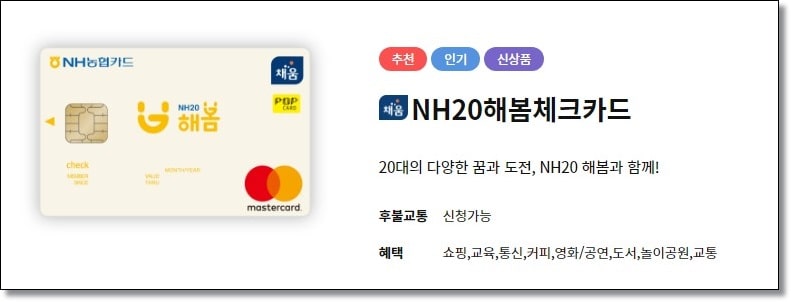 농협체크카드 교통카드