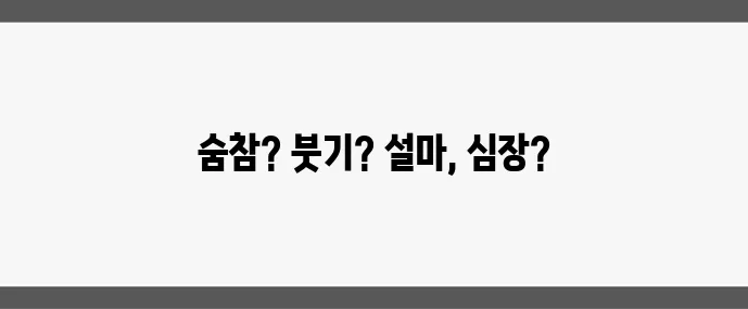 심부전증 증상 (초기 경고신호와 생활관리법)