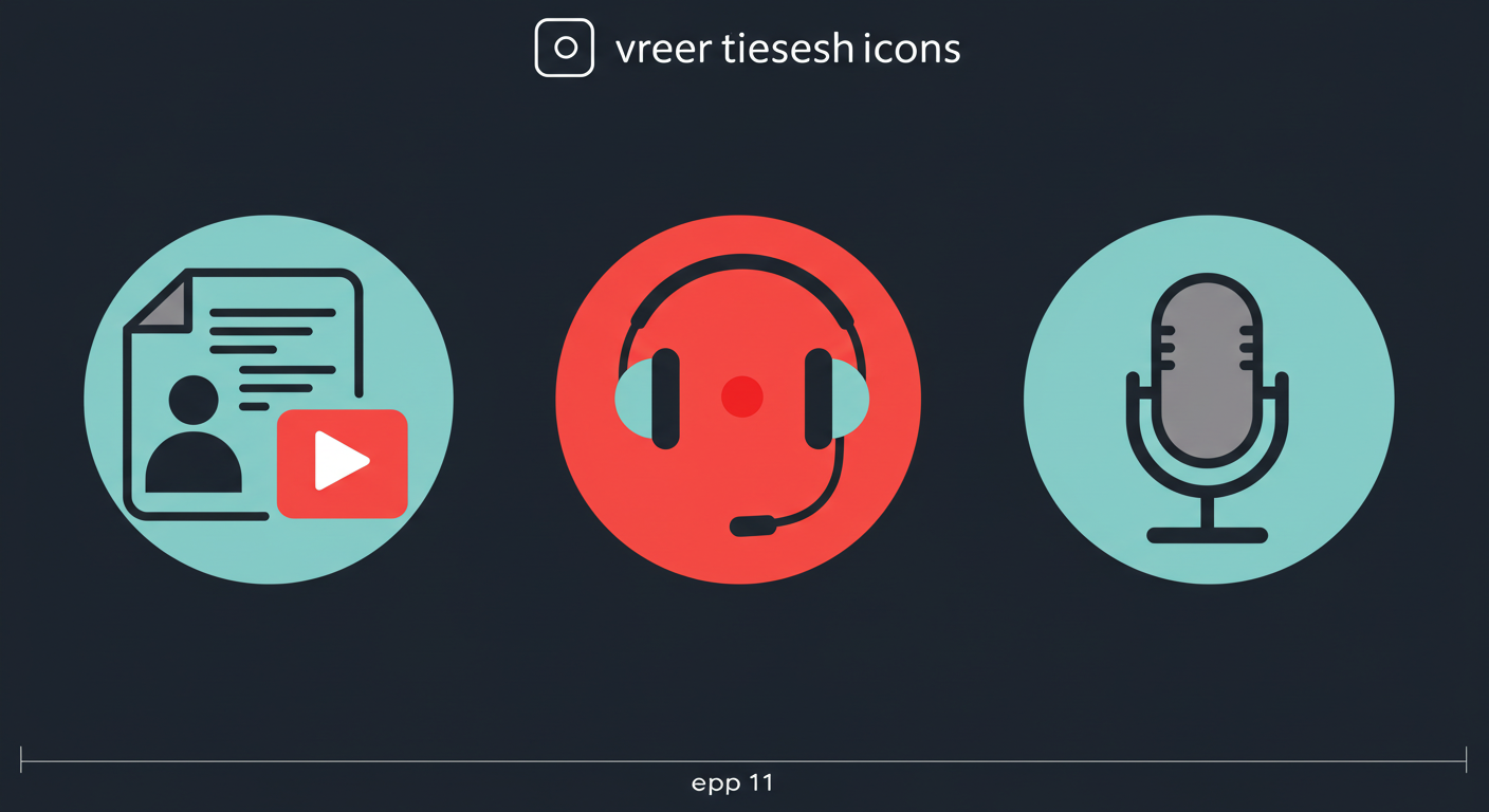 (Image Prompt: Icon collage representing reporting/presentation tools: A PowerPoint icon, a recording icon (like a red dot or video camera), and a microphone icon (Voice Typing). Style: Simple, clean icon set.)