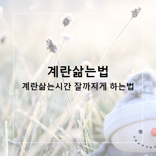  계란삶는법 계란삶는시간 잘까지게 하는법