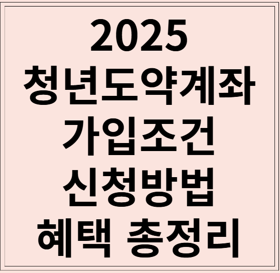 달라진 2025 청년도약계좌 가입조건 신청방법 혜택 총정리