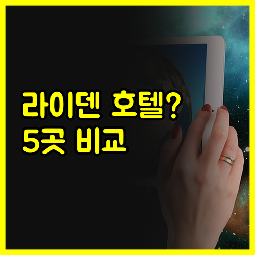 라이덴 호텔 예약 고민 끝! 5곳 비