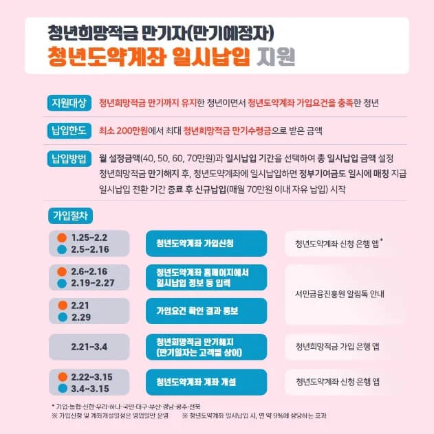 청년희망적금 청년도약계좌 환승 가입조건 일시납입 갈아타기 신청기간 신청방법 후기