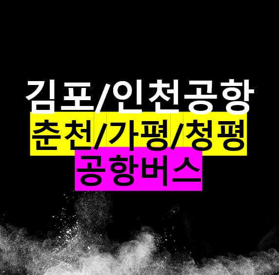  춘천 가평 청평에서 김포공항 인천공항 공항리무진 버스 / 시간표, 버스타고 예약하기