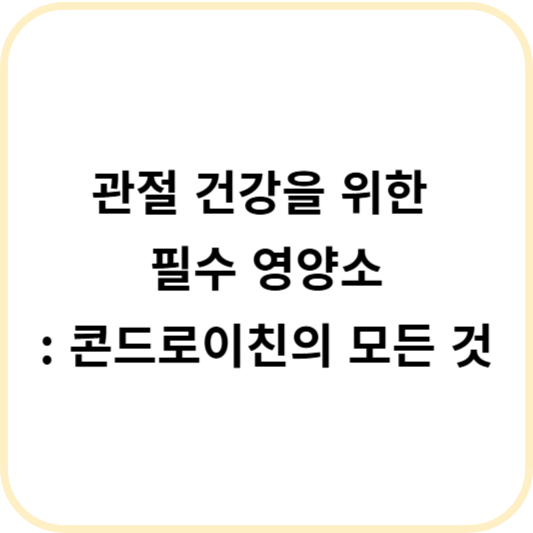 콘드로이친