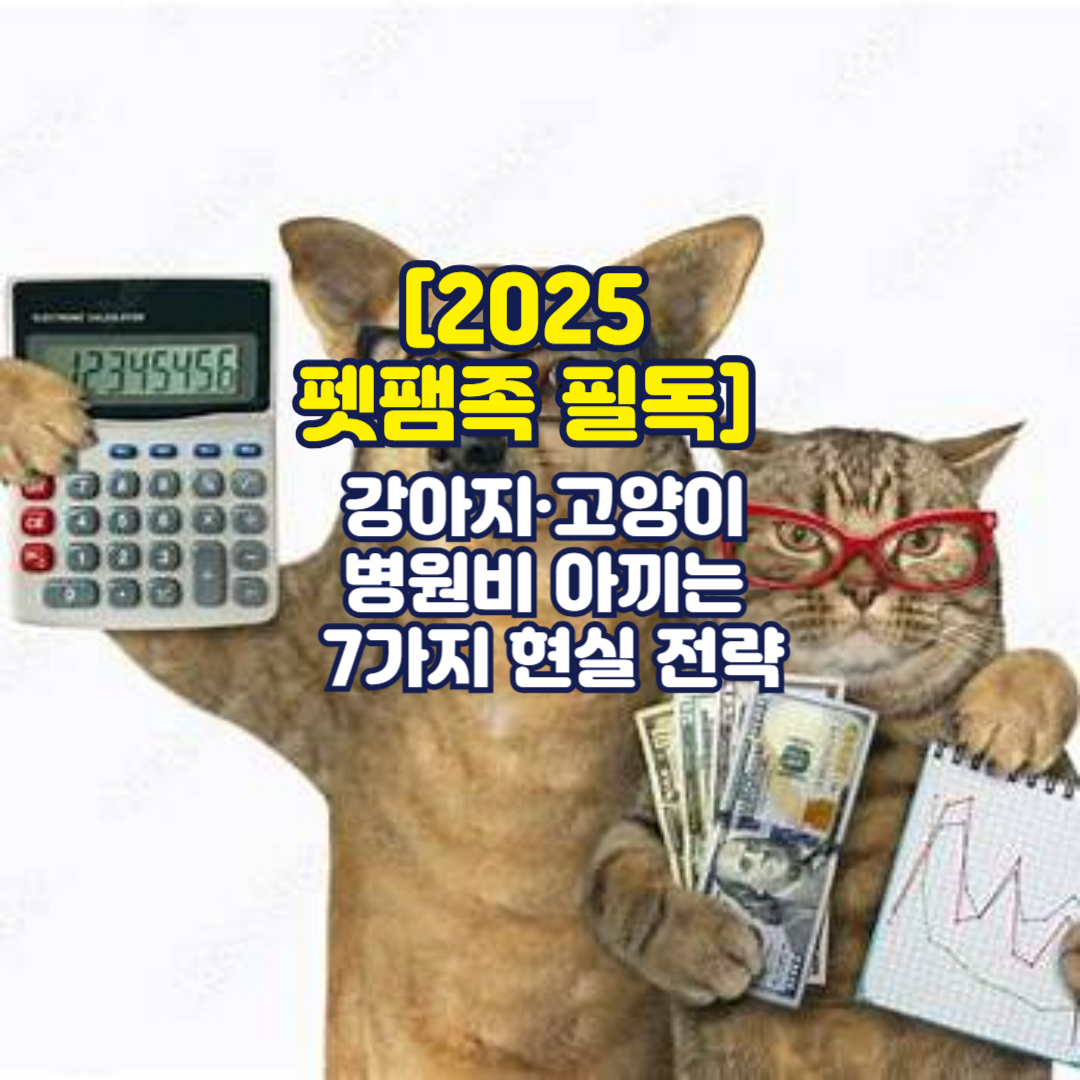 강아지·고양이 병원비 아끼는 7가지 현실 전략 [2025 펫팸족 필독]