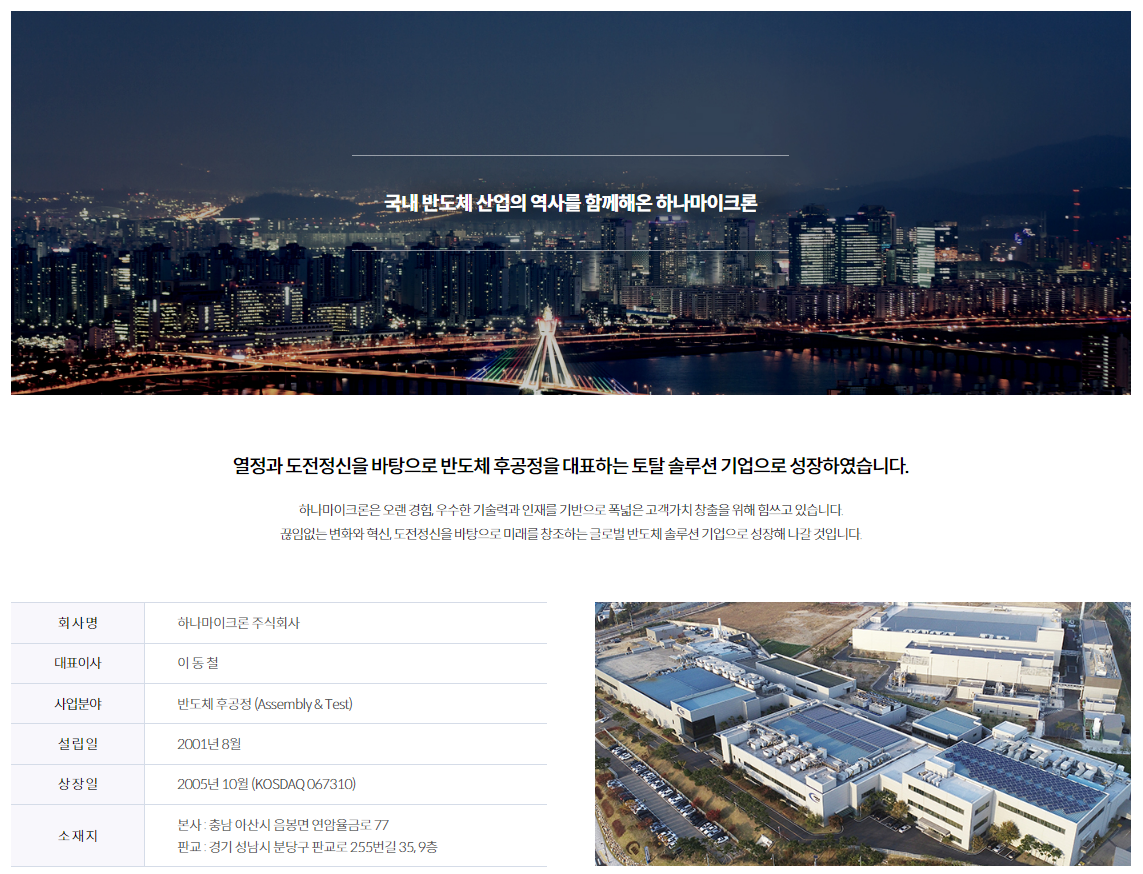  하나마이크론 주가 관련 뉴스 분석
