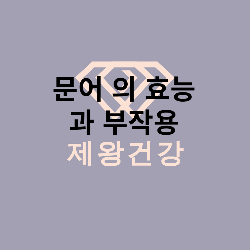  문어 효능 과 부작용 문어숙회
