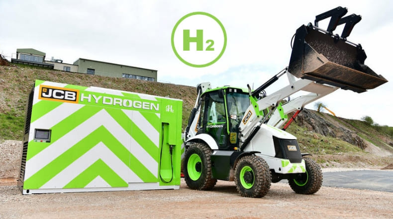 세계 최초 수소 동력 굴착기 영국 도로 주행 World&#39;s first hydrogen-powered digger set to drive on UK roads