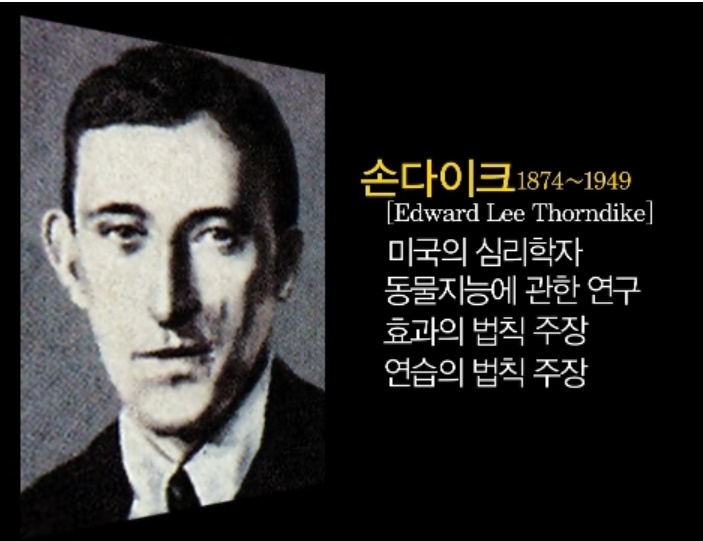  행동주의 이론 - 도구적 조건형성이론 (쏜다이크), 강화이론(스키너), 관찰학습이론 (반두라)