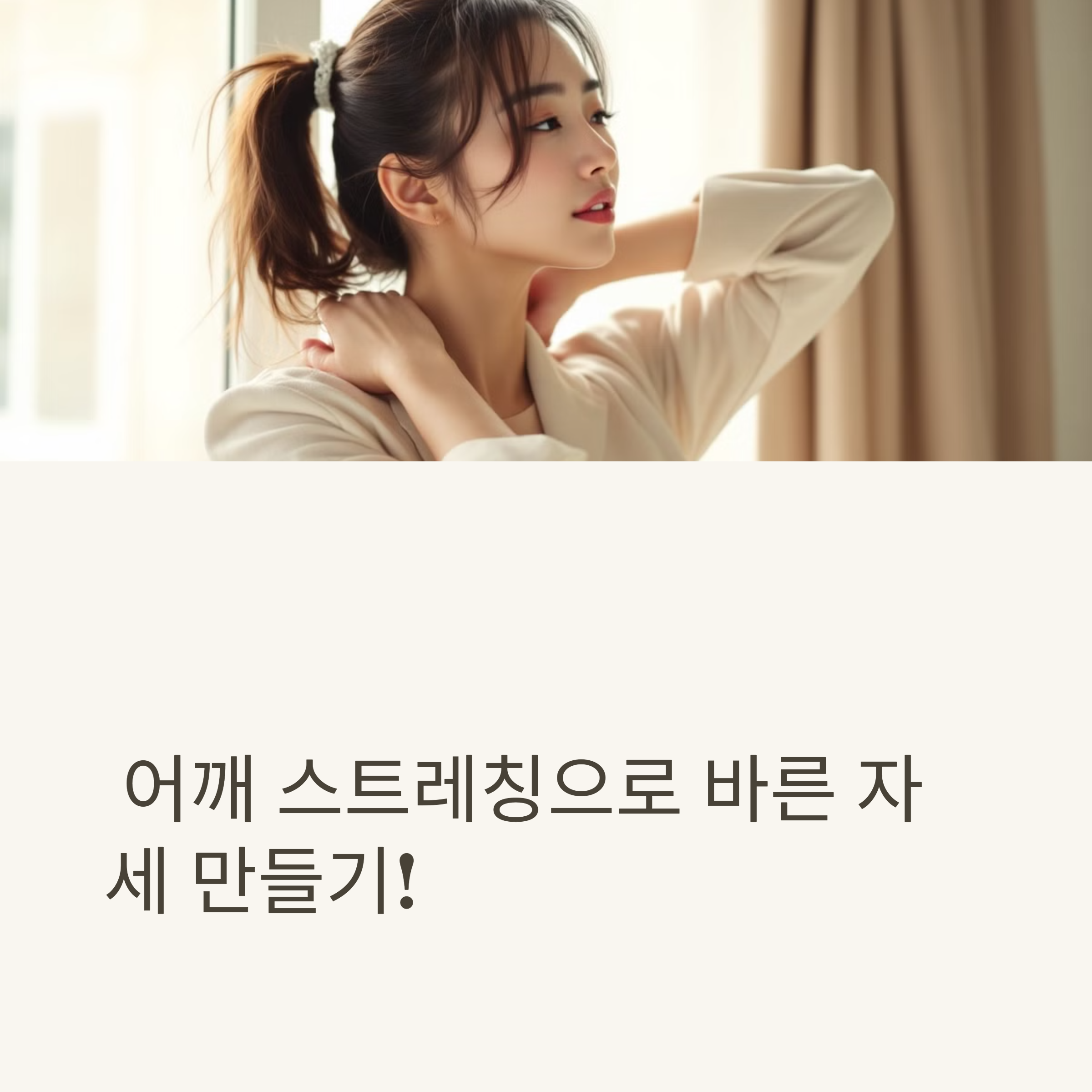 어깨 스트레칭으로 바른 자세 만들기