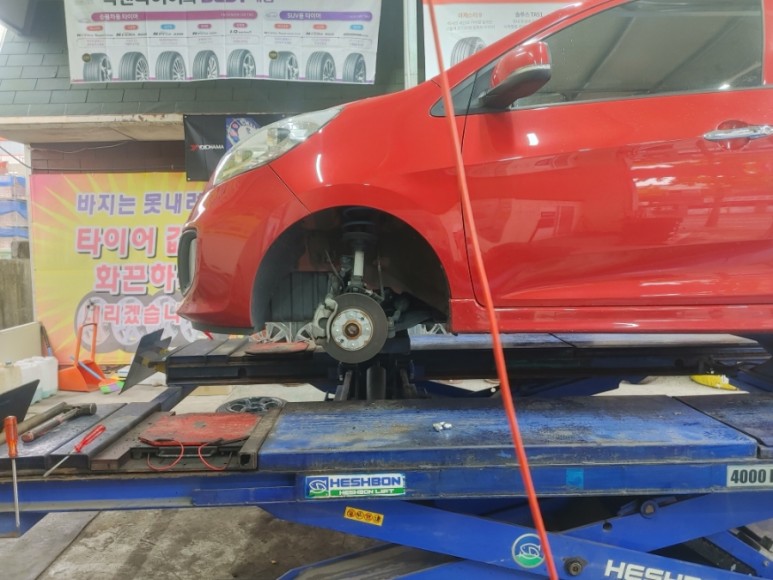 올뉴모닝스노우타이어 장착,광주 8