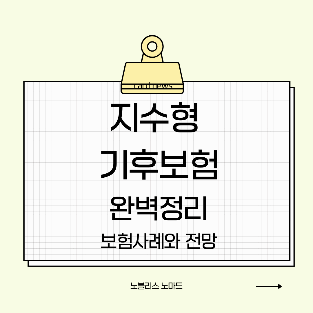 지수형 기후보험 완벽 정리 – 경기도 도입 사례 및 글로벌 동향