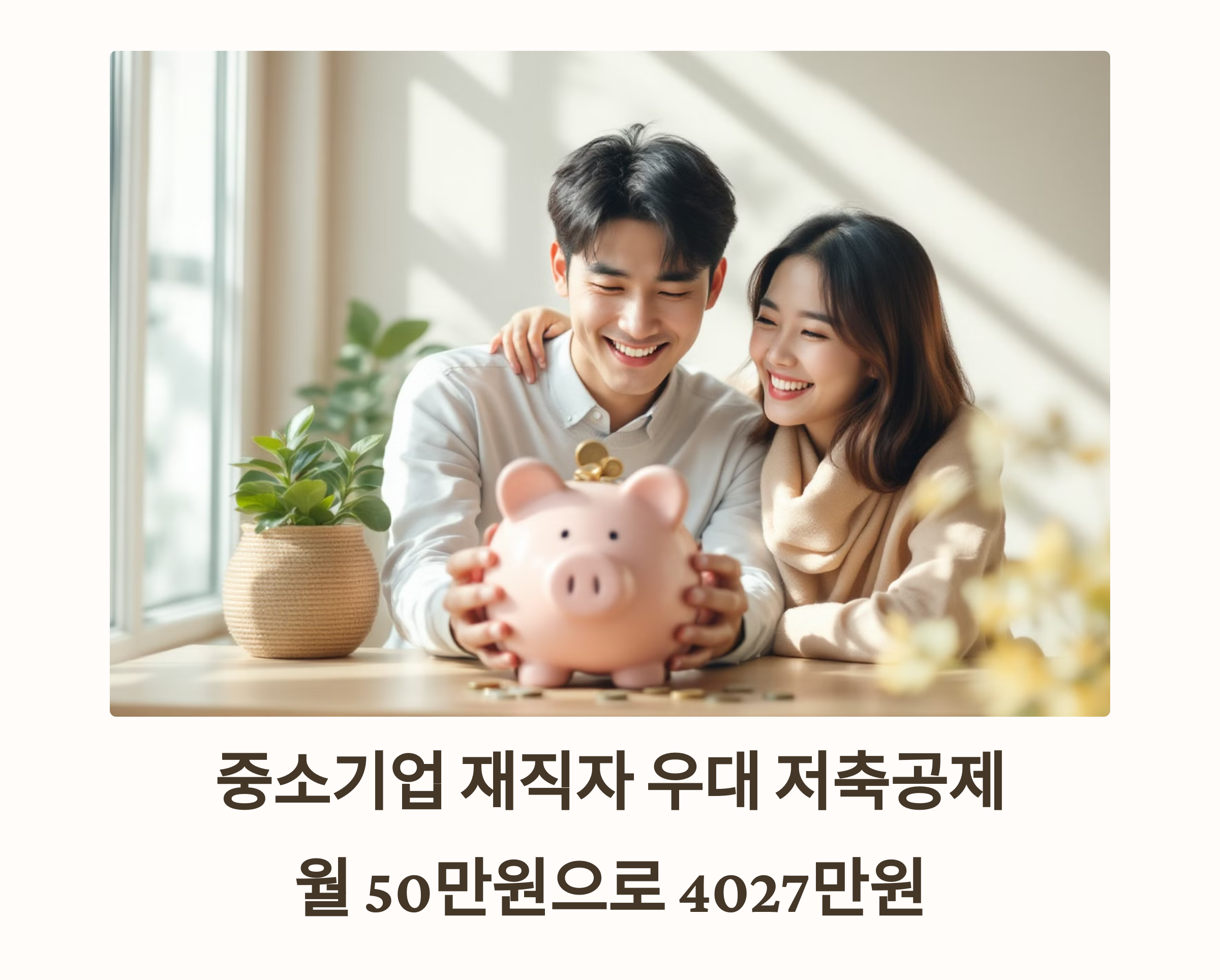 월 50만원 저축으로 4027만원! 중소기업 재직자 우대 저축공제의 모든 것