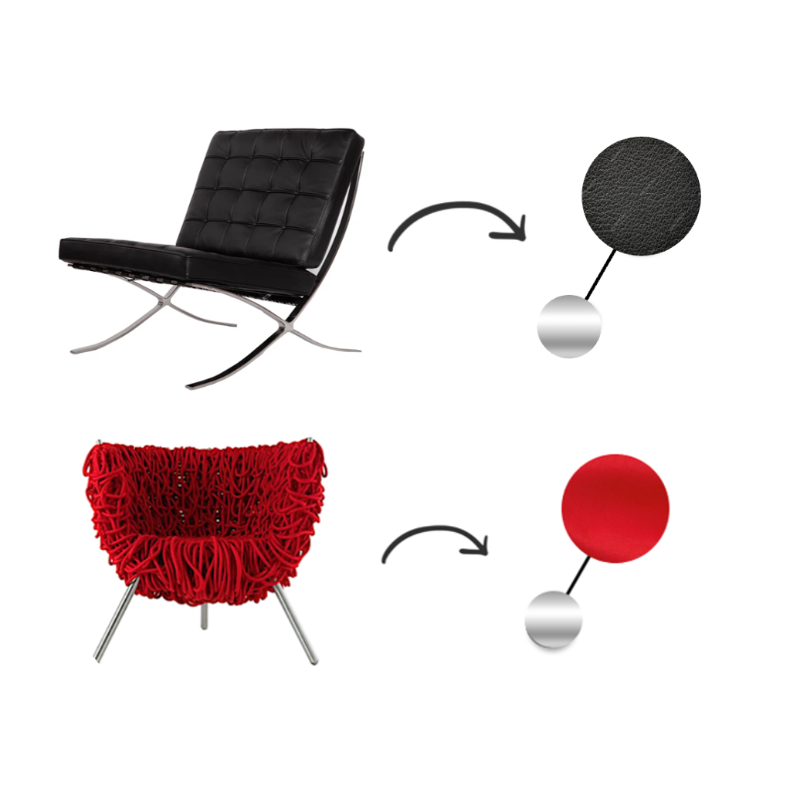 [publish] A ColorMaterial Network of Chairs through Materials and