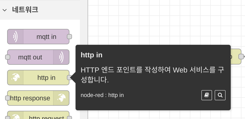 Node-red: http in