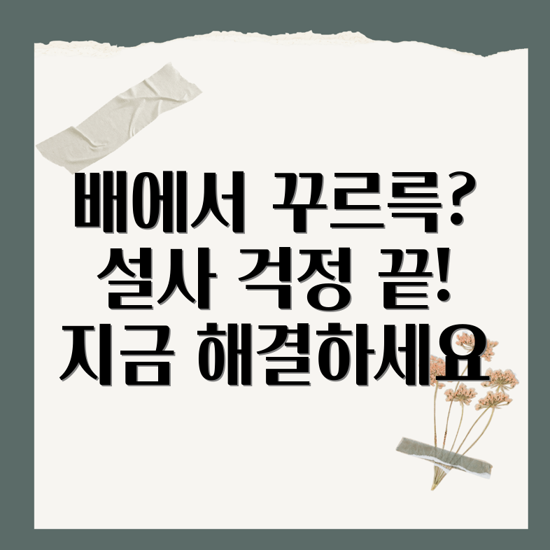 배에서 꾸르륵 소리