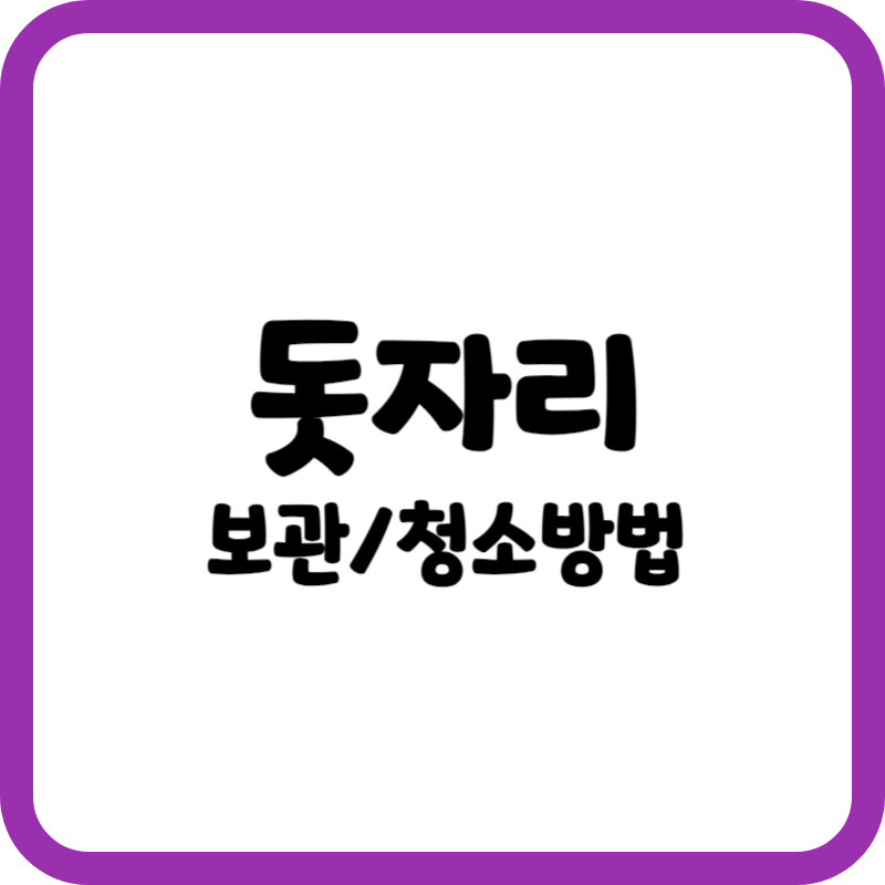 돗자리 보관 / 청소 방법