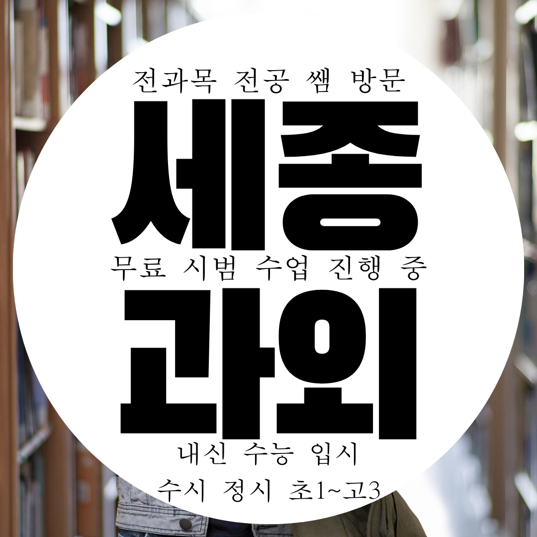  세종 새롬동 영어과외 고등 중학생 수학과외 초등학생 전과목 국어
