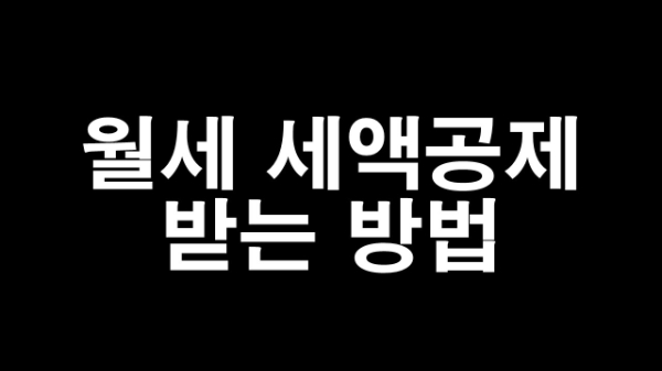 동거를 할 때 월세를 내죠&#44;. 연말정산에 월세 세액공제도 받고 청년 관련 청약 제도도 활용할 수 있는 꿀팁