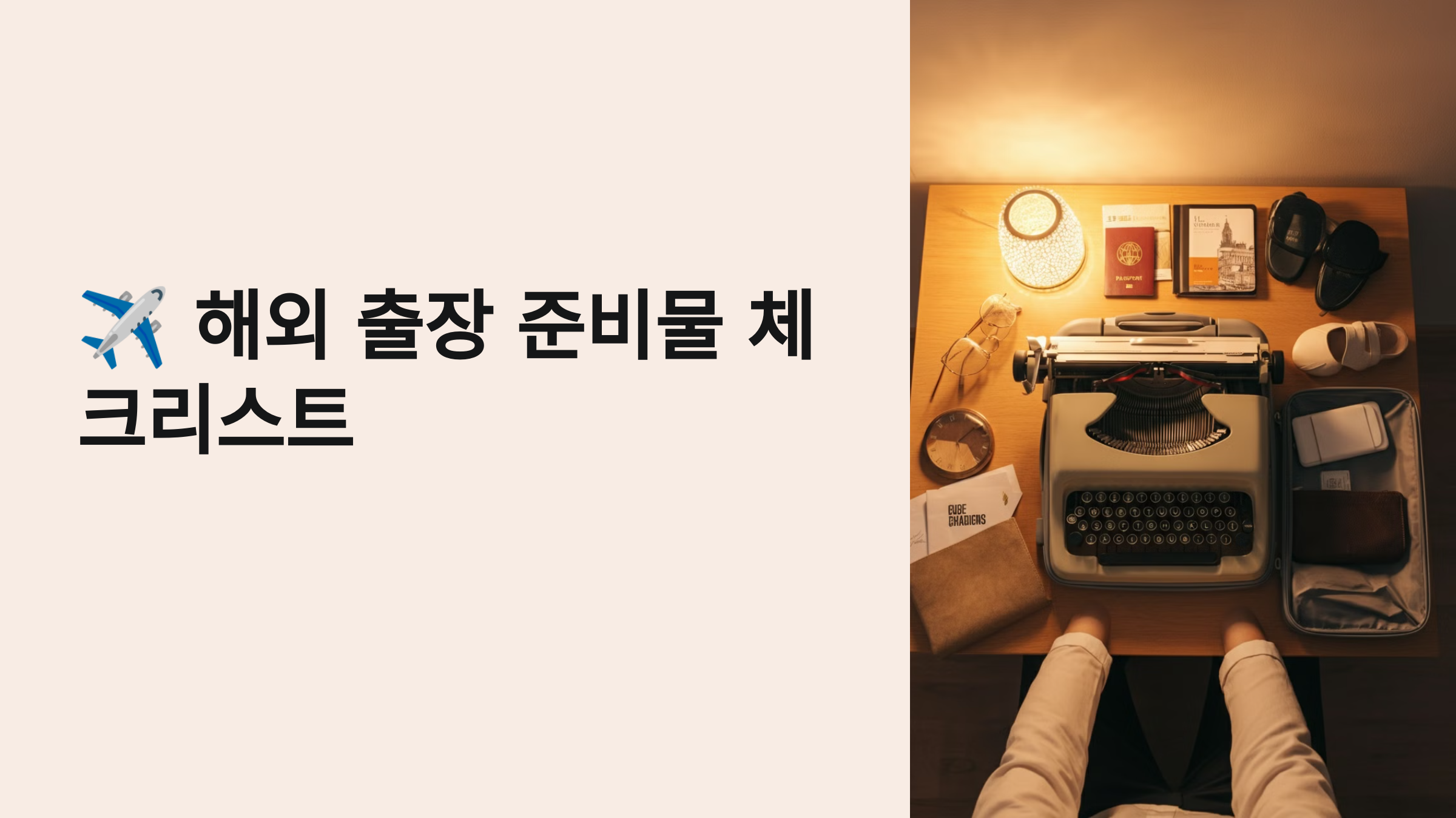 ✈️ 해외 출장 준비물 체크리스트